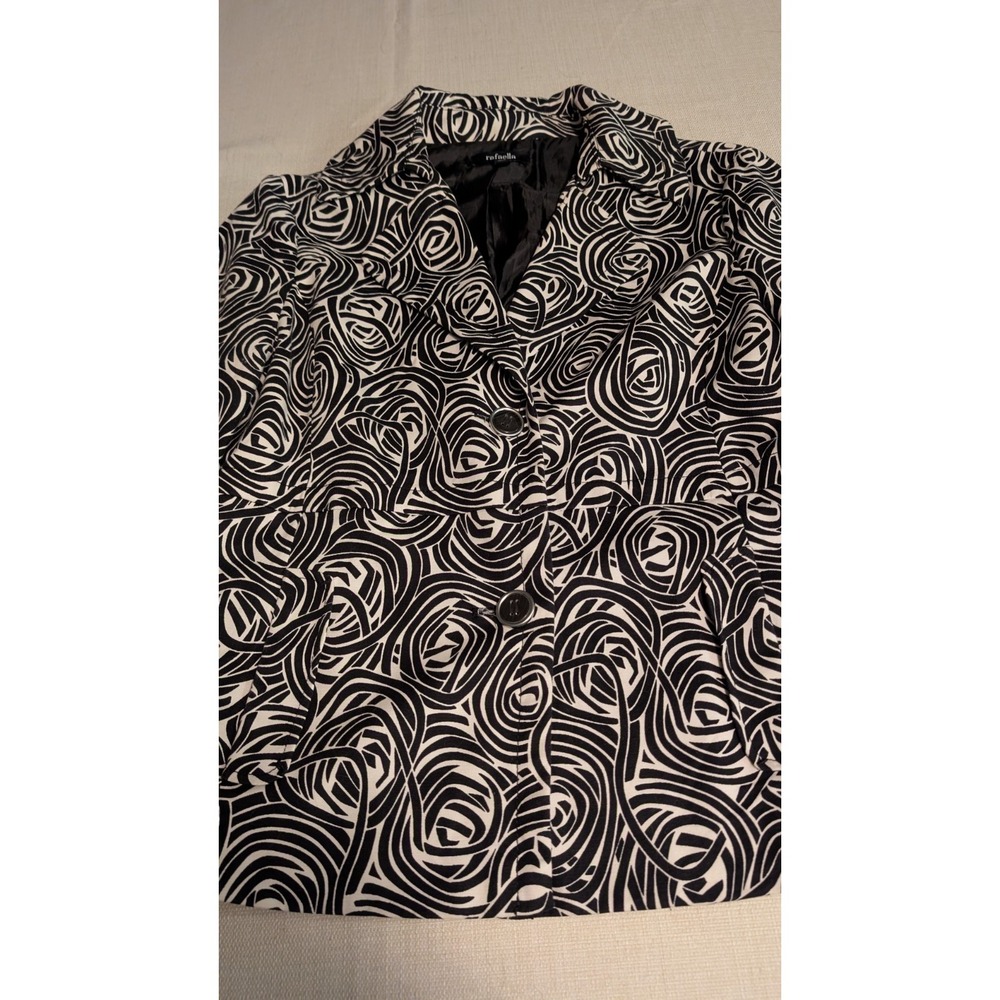 Women's Rafaella Size XL Black and White Jacket